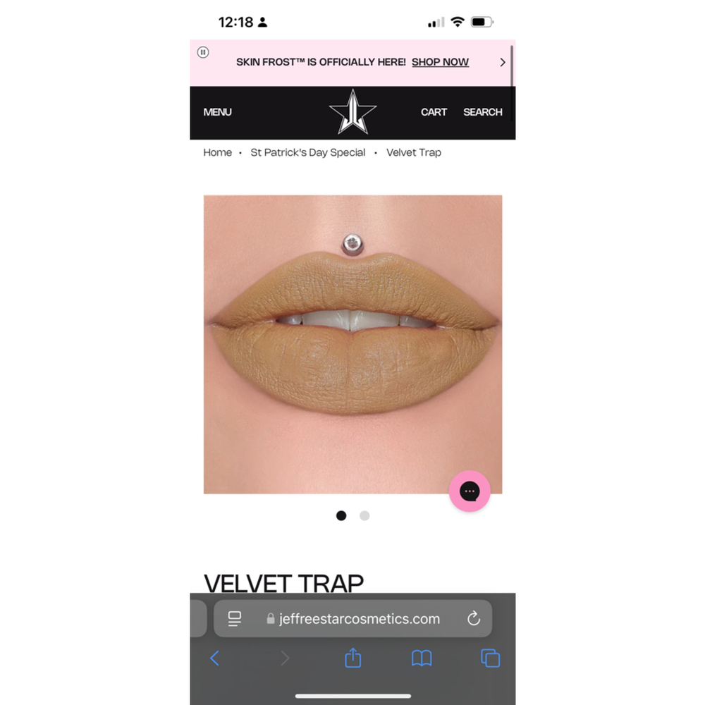 NIB Jeffree Star Cosmetics Velvet Trap Lipstick, Unphazed